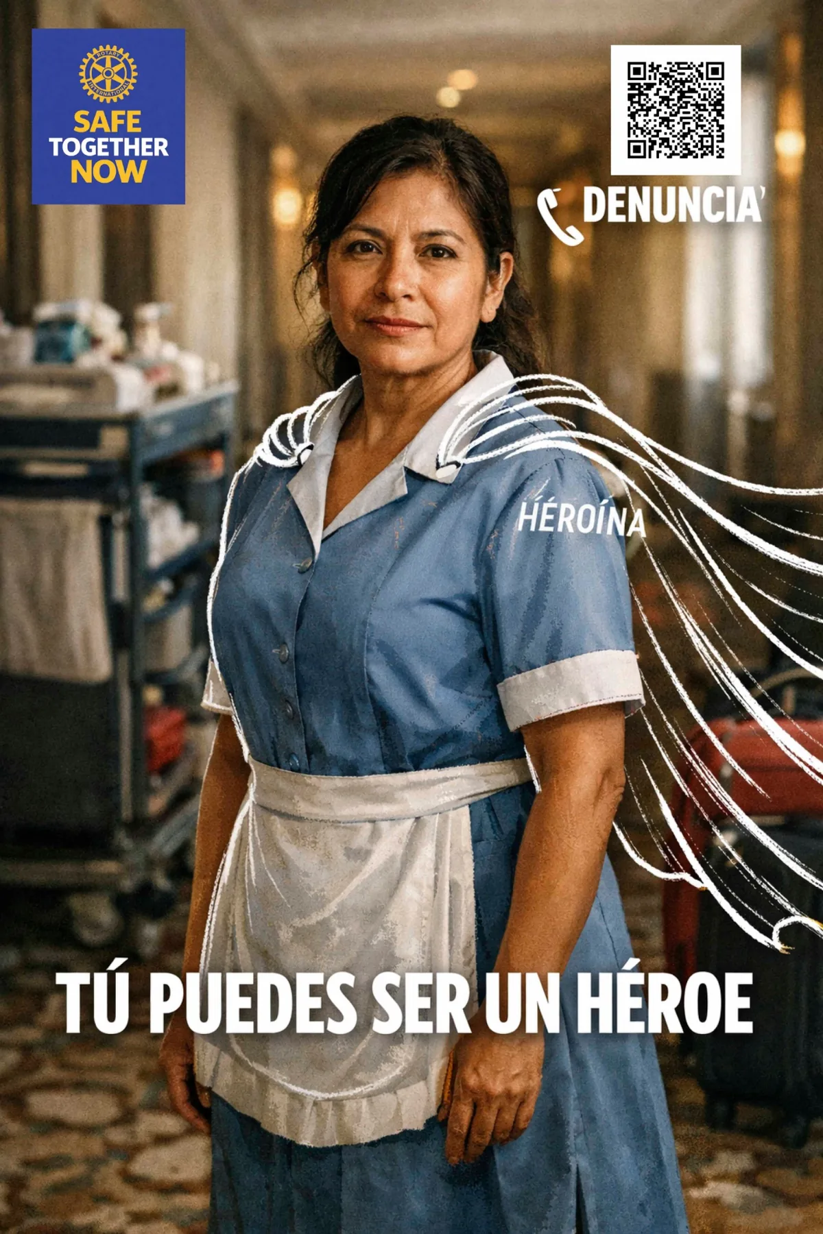 Heroína de campaña Safe Together Now